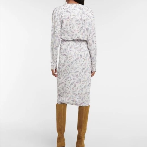 Women's White Danalia Printed Jersey Midi Dress - Picture 5 of 5